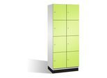 C+P Fächerschrank Cambio auf Sockel, 8 Fächer, H1950xB800xT525mm Front Viridingrün Korpus Lichtgrau ; C + P Möbelsysteme (45103-22|S10011)