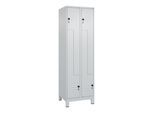 C+P Z-Spind, Classic PLUS, Füße, 4 Fächer, 1950x600x500mm, 7035/7035 Verschluss Sicherheits-Drehriegel ; C + P Möbelsysteme (080013-204|S10009)