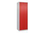 C+P Schwarz-Weiß-Spind Classic PLUS, 2 Abteile, 1850x600x500mm, 7035/3020 Verschluss Zylinderschloss ; C + P Möbelsysteme (080002-20|S10000)