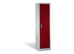 C+P Werkzeugschrank mit Drehtür, innen 4 Böden, H1950xB500xT500mm Front Rubinrot Korpus Lichtgrau ; C + P Möbelsysteme (8901-00|S10234)