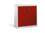 C+P Akten-Sideboard Acurado mit Drehtüren, 3 Ordnerhöhen, H1200xB1200xT400mm Front Rubinrot Korpus Lichtgrau ; C + P Möbelsysteme (9467-1200|S10235)