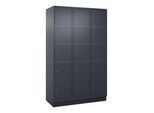 C+P Schließfachschrank Classic PLUS, Sockel, 3 Abteile, 1950x1200x500mm, 7016/70 Innenhöhe Gefach oben (oberes 365 mm Front RAL 7016 Anthrazitgrau ; C (080020-325|S10015)
