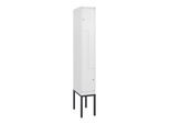 C+P Z-Spind Classic PLUS, Gestell, 2 Fächer, 2120x300x500mm, 9016/9016 Verschluss Zylinderschloss ; C + P Möbelsysteme (0800337-102|S10029)