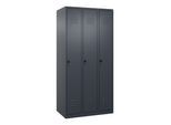 C+P Spind Classic PLUS, 3 Abteile, 1850x900x500mm, 7016/7016 Verschluss Sicherheits-Drehriegel 3 Garderobenhaken ; C + P Möbelsysteme (080000-30|S10010)