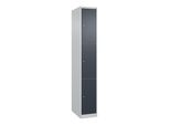 C+P Schließfachschrank Classic PLUS, 1 Abteil, 1850x300x500mm, 7035/7016 Innenhöhe Gefach oben (oberes 599 mm Front RAL 7016 Anthrazitgrau ; C + P Möb (080000-103|S10007)