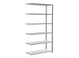 Schulte Anbauregal Steckregal MULTIplus150 2500 x 1300 x 500 mm 6 Fachböden Kreuzstrebe verzinkt ; Schulte Lagertechnik (12756-130)