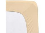 Florella Spannleintuch , Champagner , Textil , 90-100x200-220 cm , Oeko-Tex® Standard 100, Oeko-Tex® Made IN Green , Rundumgummi, bügelfrei, für Wasserbetten geeignet, rutschfest auf der Matratze, Spezialgummi für unermüdliche Elastizität, weich und anschmiegsam, formstabil und langlebig, perfekter Sitz, spielend leicht zu überziehen, besonders dehnbar, absolut faltenfreier Sitz, allerhöchster Kom