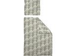 Bettwäsche ADAM "Leinenbettwäsche Wave", schwarz (schwarz, dunkelgrau), B/L: 155cm x 200cm, Jacquard, B/L: 80cm x 80cm, Jacquard, Obermaterial: 73% Leinen, 27% Baumwolle, Bettwäsche, aus Bio-Baumwolle
