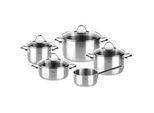 Fissler Kochtopfset , Silberfarben , Metall , 5-teilig , 16 cm,20.24 cm,16 cm , backofengeeignet, rostfrei , Kochgeschirr, Töpfe, Topfsets