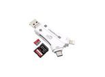 CoreParts Memory card reader - Lightning/USB 2.0/USB-C/micro USB