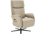 Dieter Knoll Relaxsessel , Ecru , Leder , Echtleder , Nappaleder, Longlife-Leder , 70x117x85 cm , Fußauswahl, Lederauswahl, Stoffauswahl, Liegefunktion , Wohnzimmer, Sessel, Ledersessel