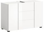 welltime Waschbeckenunterschrank »BIEL, TOPSELLER!, Breite 82 cm, 3 Türen, 2 Böden, mit Siphonausschnitt«, (1 St.), Badmöbel, Badschrank, Schrank, Unterschrank, Bad, Badezimmer