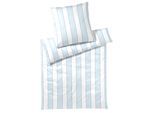 Bettwäsche ELEGANTE "Levens", blau (himmelblau), B/L: 135cm x 200cm, Mako-Satin, B/L: 80cm x 80cm, Mako-Satin, Obermaterial: 100% Baumwolle, Bettwäsche, angenehmes Hautgefühl