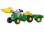 rolly toys® Trettraktor »rollyKid, John Deere«, mit Trailer und Lader
