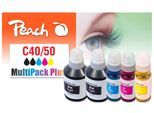 Peach Tintenpatrone »Canon CISS GI-40/50 Multi-Pack+ C, M, Y, BK«, (5 St.)