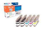 Peach Tintenpatrone »Brother LC-127XL C, M, Y, 2x BK«, (1 St.)