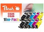 Tintenpatrone »Peach Canon PGI-525/CLI-526 Multi-10-Pack C, M, Y, BK«, (10 St.)