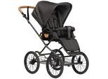 Naturkind Kinderwagen , Graphitfarben , Textil , 62x110x110 cm , EN 1888 , Feststellbremse, Federung, kugelgelagerte Räder, Verdeckung abnehmbar, 5-Punkte-Gurt, für Babyschale geeignet, Sitz umsetzbar, abnehmbarer Schutzbügel , Baby on Tour, Kinderwagen, Kombikinderwagen