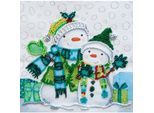 Perlen-Stickbild "Snow Friends", 15 x 15 cm