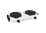Grafner® Kochplatte doppelt 2000 Watt mit klappbaren Griffen Weiß KP10879
