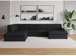 Wohnlandschaft DOMO COLLECTION "Topper, elegant und zeitlos, komfortabel, U-Form", grau (anthrazit, gr), B:320cm H:78cm T:213cm, Sofas, Wohnlandschaft, wahlweise mit Bettfunktion