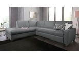 Ecksofa DOMO COLLECTION "Florentina zeitlos und elegant, Sitznähte als Designelement, L-Form", grau (dunkelgrau), B:243cm H:84cm T:209cm, Struktur fein (100% Polyester);Luxus-Microfaser (100% Polyester);Luxus-Microfaser in Chenille-Optik (100% Polyester);Microvelour (100% Polyester);Webstoff (100% Polyester), Sofas, Ecksofa, wahlweise mit Bettfunktion, mit Kontrastnaht, Komfortsitzhöhe 47cm