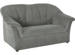 2-Sitzer DOMO COLLECTION "Pegnitz für kleine Räume, Breite 155cm", grau, B:155cm H:82cm T:82cm, 100% Polyester, Sofas, zeitlos, elegante Armlehnen, komfortabel