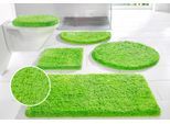 my home Badematte »Sanremo, Badvorleger, Badezimmer Teppich, sehr weich«, rutschhemmend beschichtet, fussbodenheizungsgeeignet-schnell trocknend, Badteppich, unifarben, rechteckig, rund & als 3-tlg. Set erhältlich