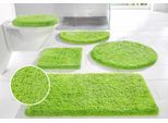 my home Badematte »Sanremo, Badvorleger, Badezimmer Teppich, sehr weich«, rutschhemmend beschichtet, fussbodenheizungsgeeignet-schnell trocknend, Badteppich, unifarben, rechteckig, rund & als 3-tlg. Set erhältlich
