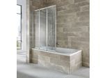 welltime Badewannenaufsatz »Nassau«, Badewannenfaltwand, Spritzschutzwand für Badewanne, Glaswand