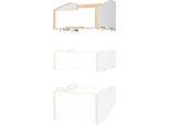 Nachtschrank TOJO "Cargo", weiß, Grundmodul Oberteil, Maße (B/T/H): 39/40/24,2cm, MDF, Schränke, Nachtschrank, verschiedene Module, die miteinander kombiniert werden können