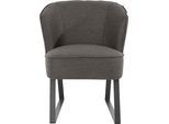 Sessel EXXPO - SOFA FASHION "Americano, Loungesessel", grau (grau melange), B:66cm H:80cm T:69cm, Sessel, Sessel, mit Keder und Metallfüßen, Bezug in verschiedenen Qualitäten, 1 Stck.