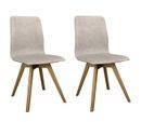 andas Esszimmerstuhl »Rania«, (Set), 2 St., Samtvelours, Massivholzgestell, mit Keder