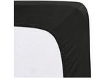Florella Spannleintuch , Schwarz , Textil , 90-100x200-220 cm , Oeko-Tex® Standard 100, Oeko-Tex® Made IN Green , Rundumgummi, bügelfrei, für Wasserbetten geeignet, rutschfest auf der Matratze, Spezialgummi für unermüdliche Elastizität, weich und anschmiegsam, formstabil und langlebig, perfekter Sitz, spielend leicht zu überziehen, besonders dehnbar, absolut faltenfreier Sitz, allerhöchster Komfor