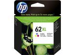 HP Tintenpatrone »62XL«, (1 St.), original Druckerpatrone 62 cyan/magenta/yellow XL