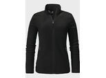 Fleecejacke SCHÖFFEL "Fleece Jacket Atlanta L", Damen, Gr. 44, schwarz (9990, schwarz), Oberstoff Rumpf: Aussenmaterial: 100% Polyester, regular fit, hoch geschlossener Ausschnitt, Jacken Fleecejacke