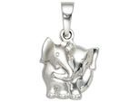 Kettenanhänger JOBO "Anhänger Elefant", silber (silber 925), Schmuckanhänger, Damen, Silber 925 (Sterlingsilber), Kettenanhänger, 925 Silber