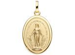 Kettenanhänger JOBO "Anhänger Milagrosa oval", gold (gelbgold 333), Schmuckanhänger, Damen, Gelbgold 333, Kettenanhänger, 333 Gold