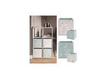 Vicco Raumteiler Würfelregal Standregal Weiß Faltbox Wohnzimmer Regal 70x110 cm modern Ablage 6 Fächer Dekoregal Ordnerregal Aufbewahrung