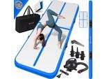 KESSER® Turnmatte Aufblasbar Airtrack 2m/3m/4m/5m/6m Fitness-Matte Gymnastikmatte inkl. Tragetasche & elektr. Luftpumpe Yogamatte, Tumbling Matten, Trainingsmatte, Turn- & Fitness