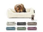 Rohrschneider ® Hundebett waschbar für kleine Hunde mit Hundekissen Cord (ca. 55x42 cm) inkl. Gassibeutel