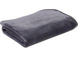 Plaid GÖZZE "Haustierdecke Cashmerefeeling", grau (anthrazit), B:100cm L:150cm, Polyester, Wohndecken, strapazier- und widerstandsfähig