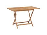 vidaXL Gartentisch Klappbar 120x70x75 cm Massivholz Teak