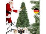tectake® Weihnachtsbaum, künstlich in Grün, mit Spritzgussnadeln, formbar mit viel Volumen, pulverbeschichteter Metallständer mit Kunststoffkappen