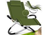 KESSER® Relaxliege Liegestuhl Gartenliege Gartenstuhl Klappstuhl faltbar Schwungliege Schaukelsessel ergonomische Relaxsessel wetterfest 180 kg Belastung 174 x 78 x 89 cm