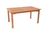 Gardenson Gartentisch , Naturfarben , Holz , Eukalyptusholz , vollmassiv , rechteckig , eckig , 150x74x90 cm , FSC Mix , Holzmöbel, Holztische, Gartentische Holz