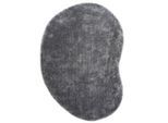 Hochflor-Teppich BRUNO BANANI "Dana Bean shape, besondere Form, weich, Mikrofaser Teppiche" Gr. 72, grau, B:200cm H:30mm L:300cm, Kunstfaser, Teppiche, organische Form, uni, Wohnzimmer, Schlafzimmer, Esszimmer