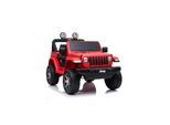 ES-Toys Kinder Elektroauto Jeep Wrangler Rubicon EVA Reifen Allrad lizenziert rot