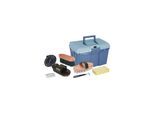Kerbl Putzbox blau mit Inhalt für Pferde, Pferdebürsten Putzzeug blau
