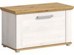 Home affaire Sitzbank »COSENZA, TOPSELLER!, Breite 80 cm, 1 Klappe, 2 Einlegeböden, 2-farbig«, in Landhausoptik, Bank, Schuhbank, Garderobenbank, Dielenbank